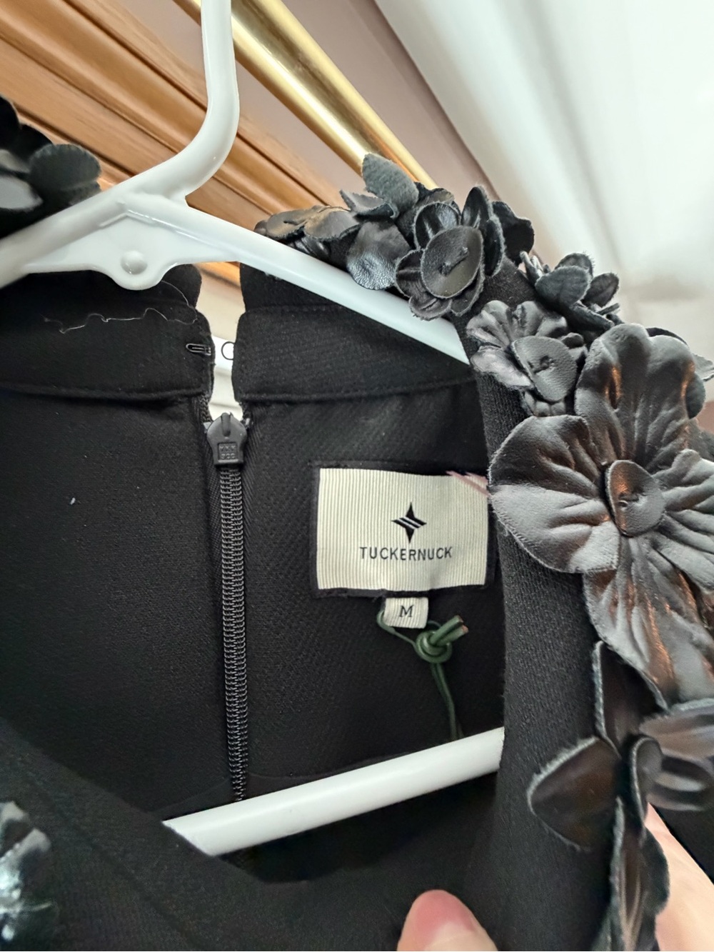 TUCKERNUCK Black Floral Applique Helena Dress View 5
